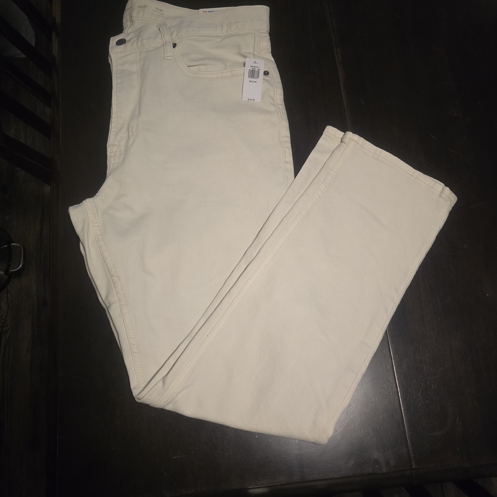 Old Navy Men's Straight Jeans - Cream